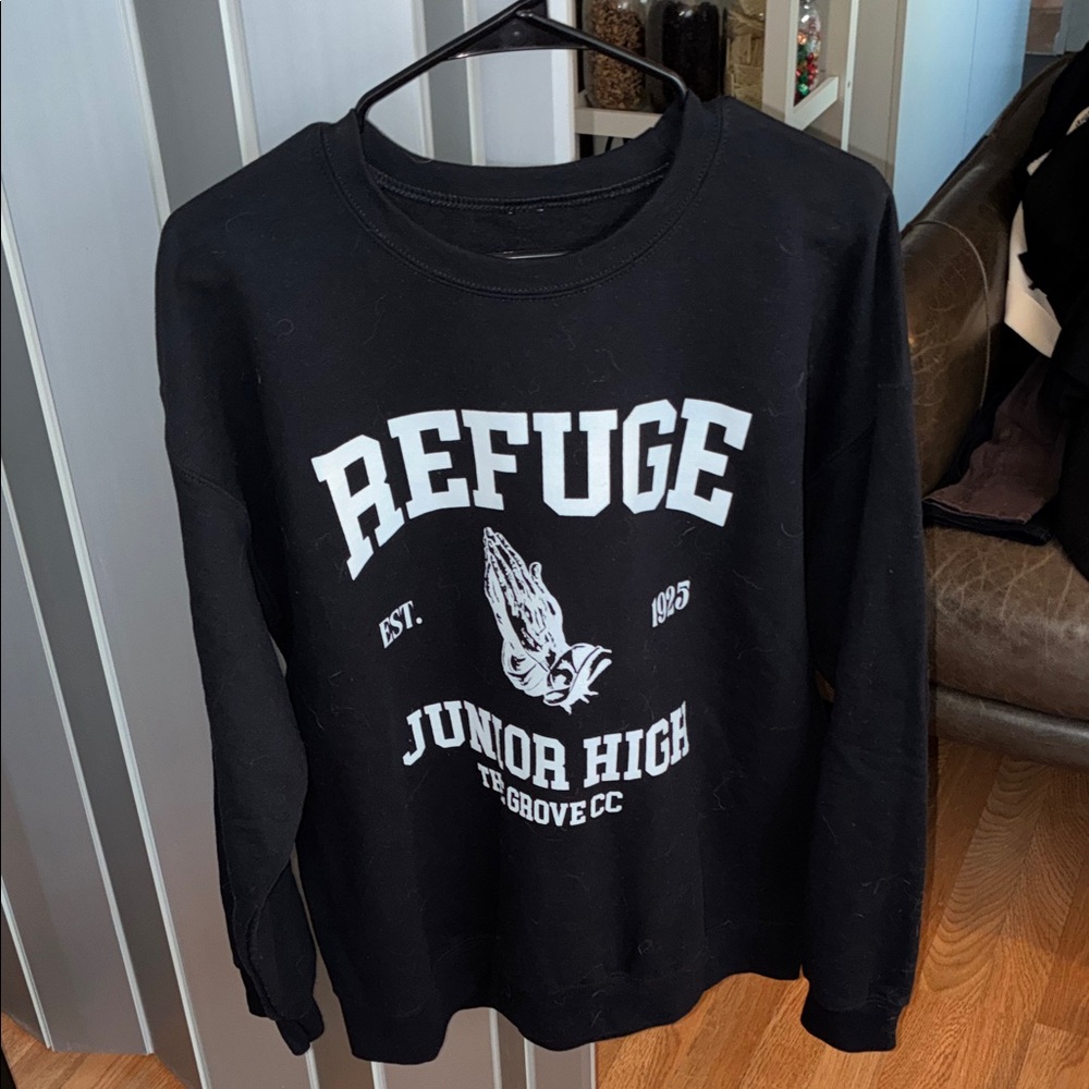 Black Refuge Graphic Sweatshirt